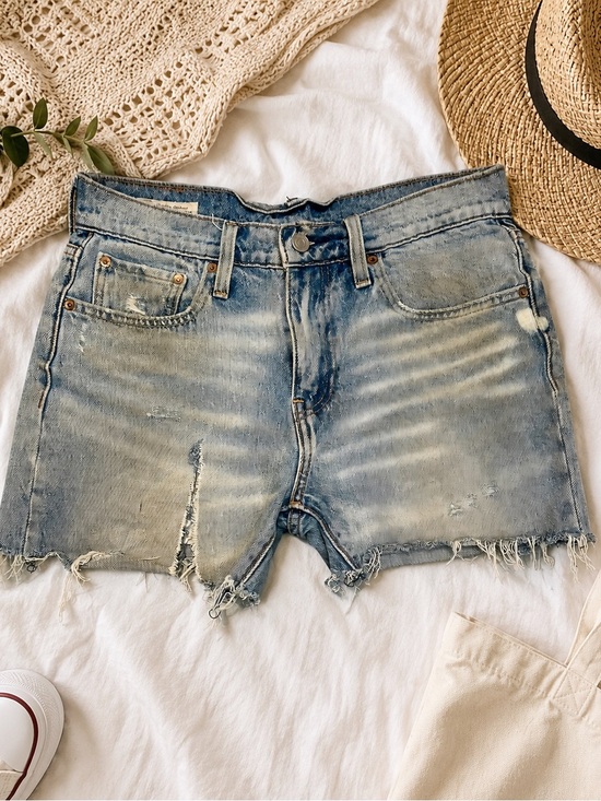 Levi's Pants - Levi’s Premium Hi-Ball High Rise Cutoff Shorts W30 Light Wash Distressed Denim